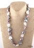 Boho Necklace, RH Big Pearl Shell White Pink Necklaces